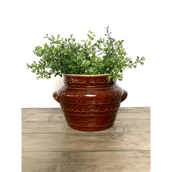 Vintage Marcrest Stoneware Bean Pot Crock - Picture 2 of 9